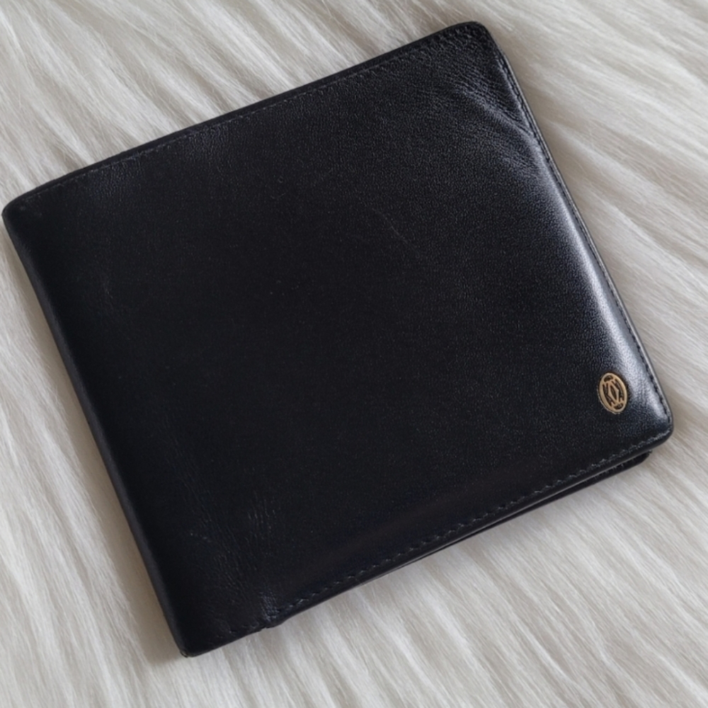 Cartier Pasha Black Leather Bifold Wallet
